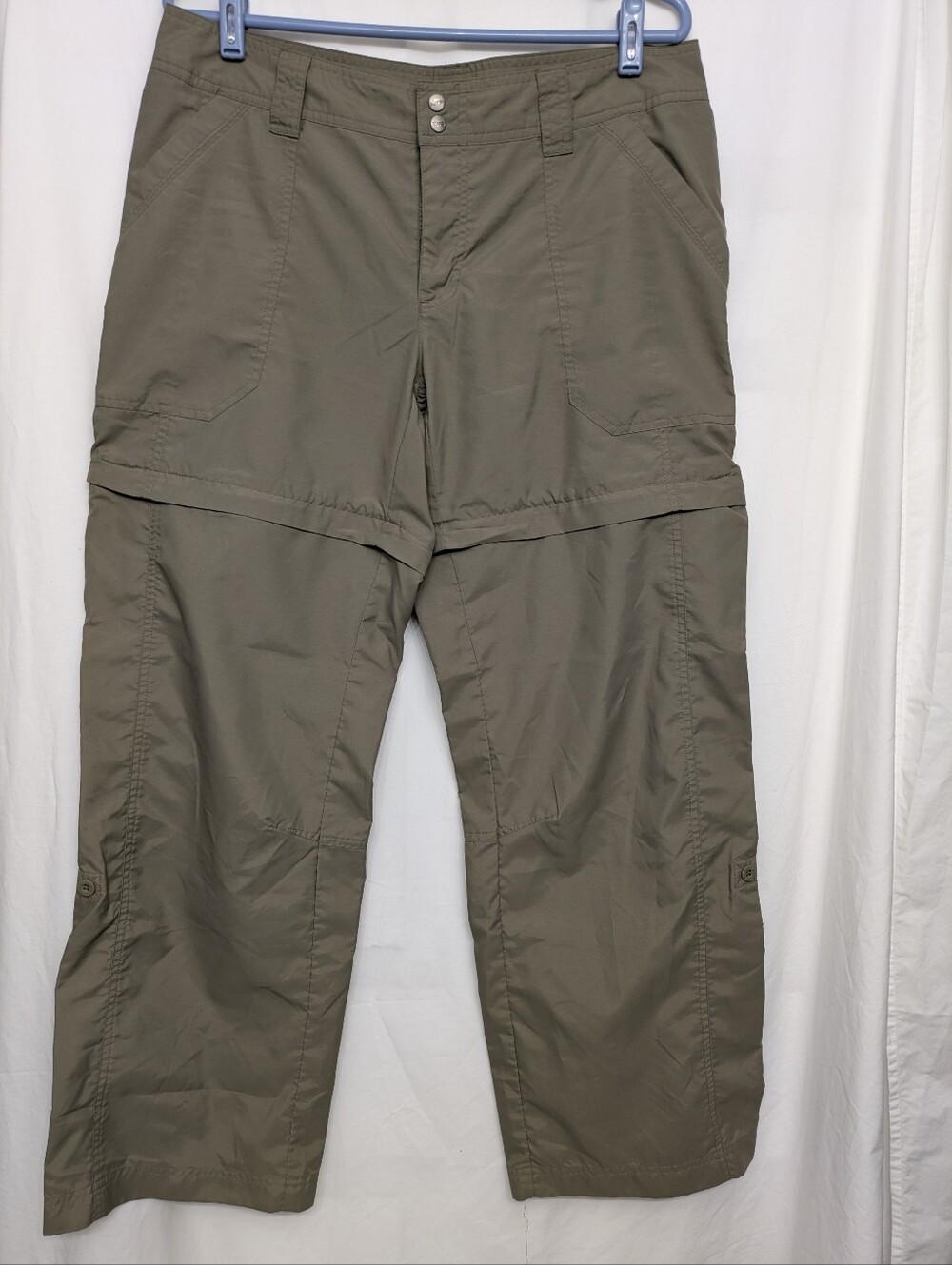 Koppen Convertible Hiking Zip Off Pants Women's 10 Khaki Outdoor Trail